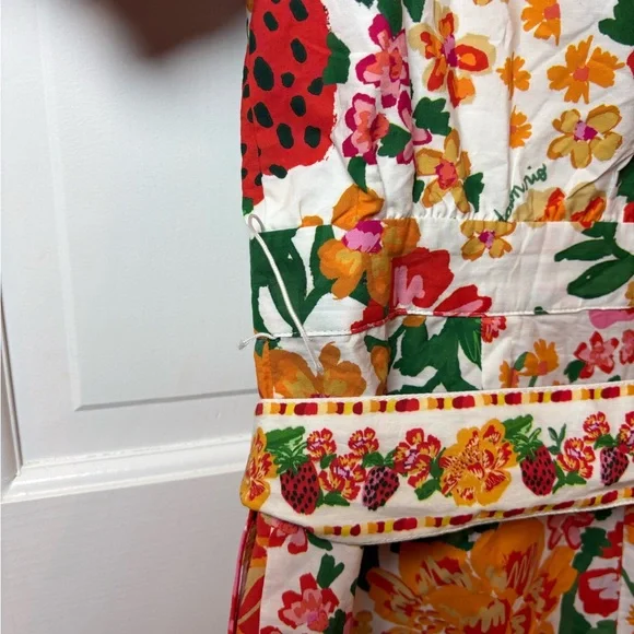 FARM Rio White Floral Belted Romper with Pink, Green & Yellow - Picture 5 of 7